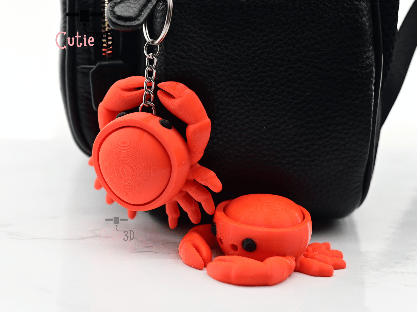 Digital Downloads - Cutie3D Keycap Fidget Clicker Crab Keychain - Cute Backpack Keychain