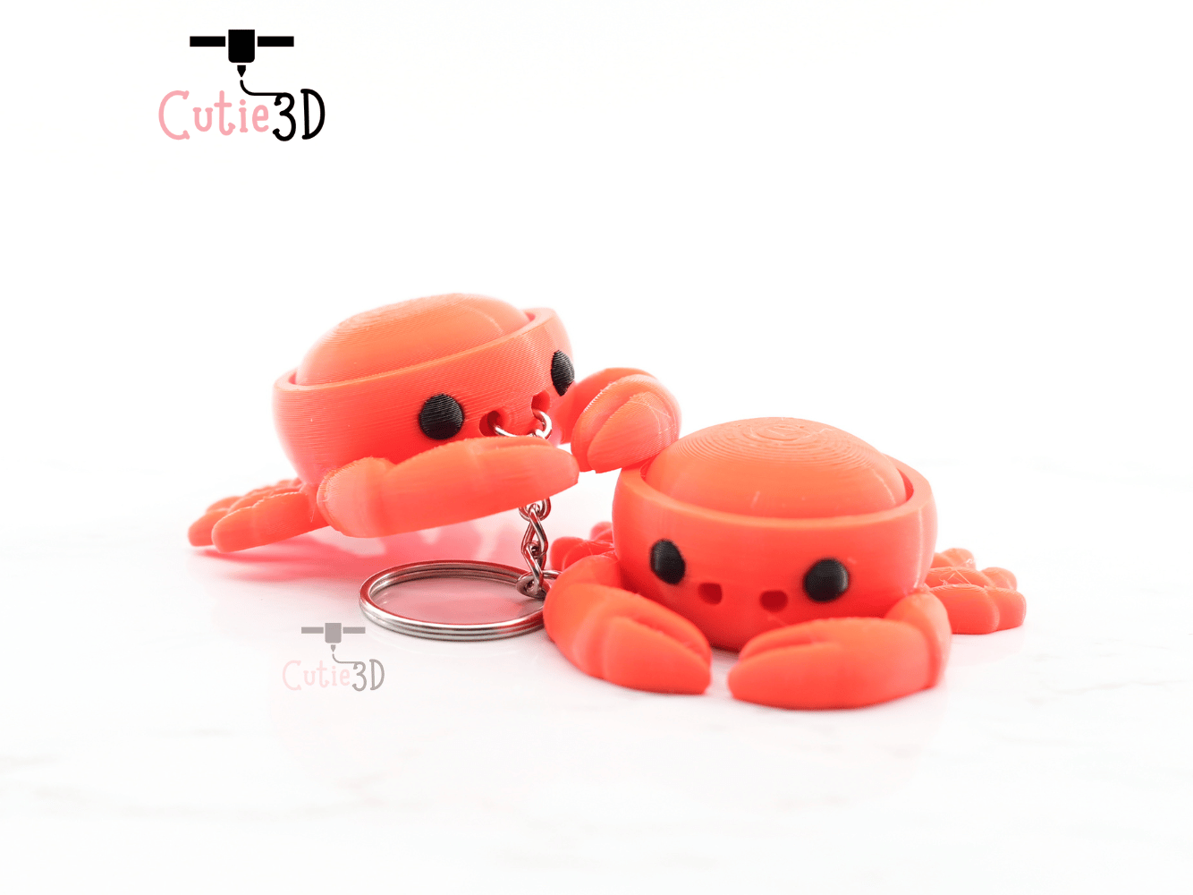 Digital Downloads - Cutie3D Keycap Fidget Clicker Crab Keychain - Cute Backpack Keychain