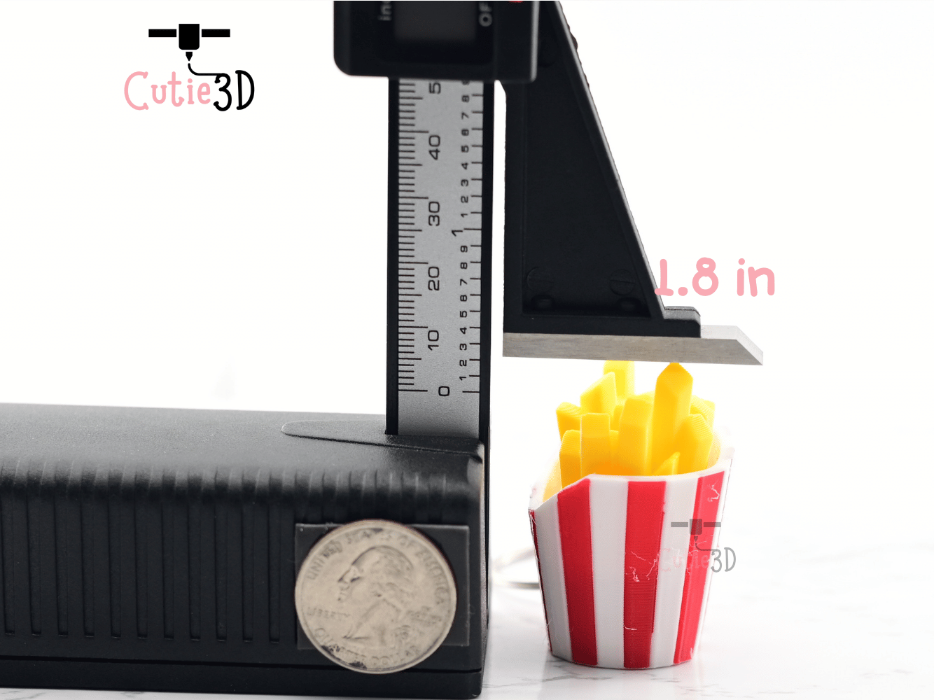Digital Downloads - Cutie3D Keycap Fidget Clicker French Fries Keychain - Cute Backpack Keychain