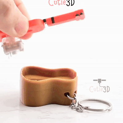 Digital Downloads - Cutie3D Keycap Fidget Clicker Guitar Keychain - Cute Backpack Keychain
