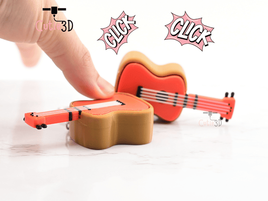 Digital Downloads - Cutie3D Keycap Fidget Clicker Guitar Keychain - Cute Backpack Keychain