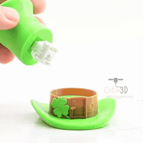 Digital Downloads - Cutie3D Keycap Fidget Clicker Leprechaun Hat Keychain - Cute Backpack Keychain