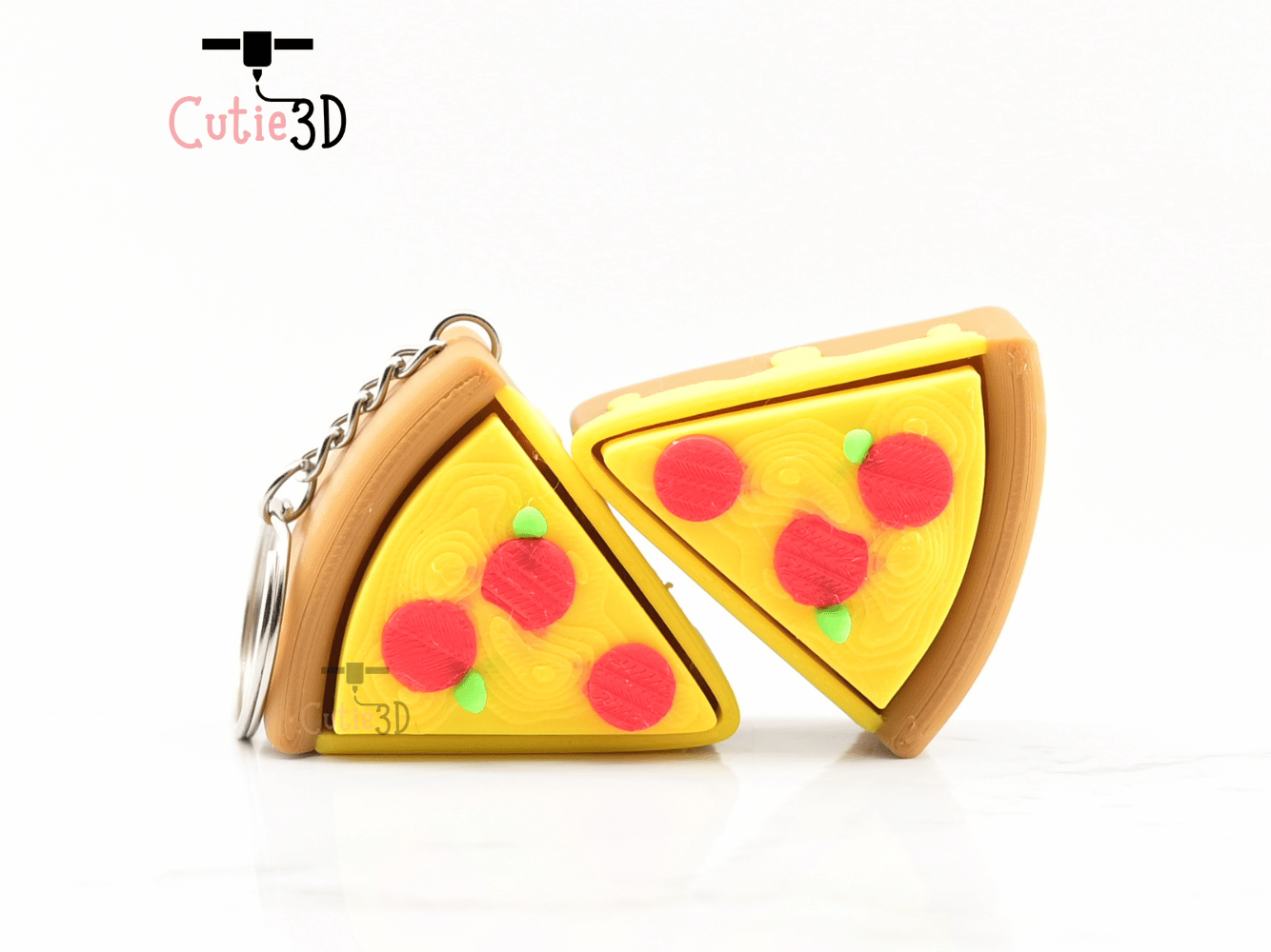 Digital Downloads - Cutie3D Keycap Fidget Clicker Pizza Slice Keychain - Cute Backpack Keychain