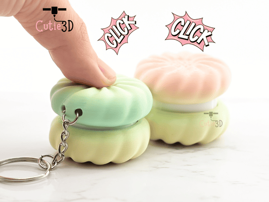 Digital Downloads - Cutie3D Keycap Fidget Clicker Sandwich Cookie Keychain - Cute Backpack Keychain