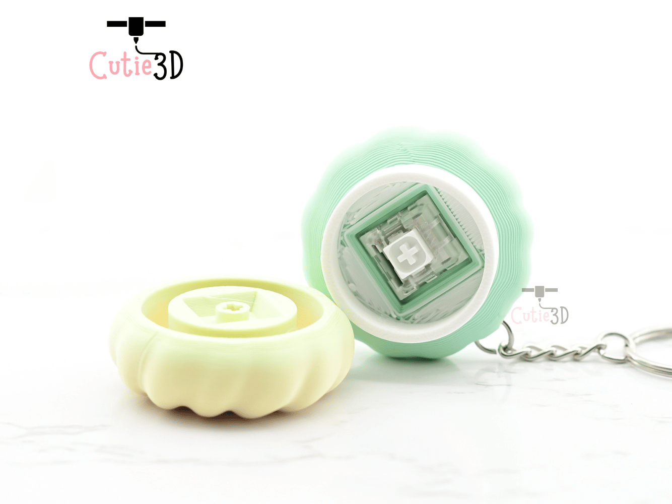 Digital Downloads - Cutie3D Keycap Fidget Clicker Sandwich Cookie Keychain - Cute Backpack Keychain