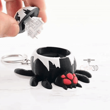 Digital Downloads - Cutie3D Keycap Fidget Clicker Spider Keychain - Cute Backpack Keychain