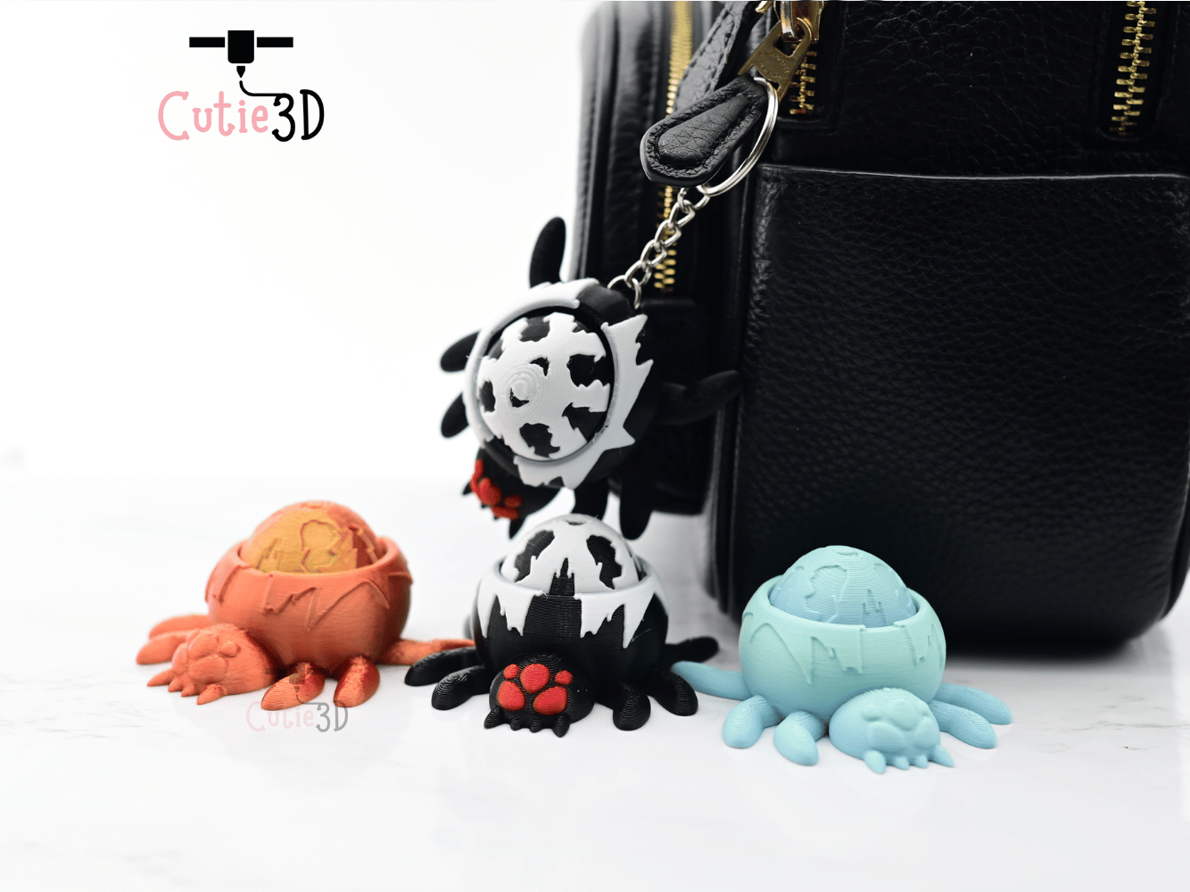 Digital Downloads - Cutie3D Keycap Fidget Clicker Spider Keychain - Cute Backpack Keychain