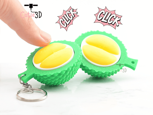 Digital Downloads - Cutie3D Keycap Fidget Keychain Durian Keychain - Cute Backpack Keychain
