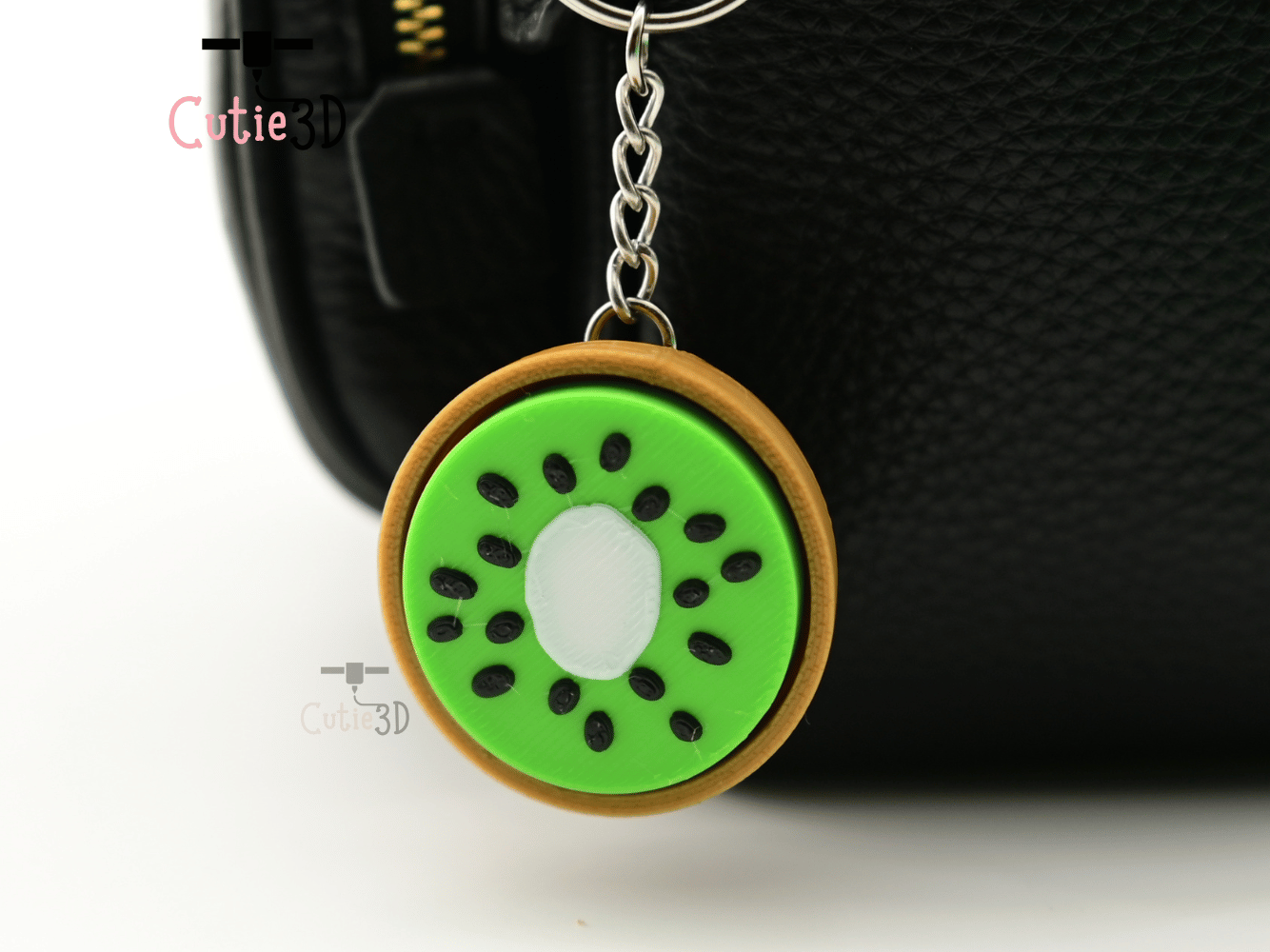Digital Downloads - Cutie3D Kiwi Slice For Fruit Lovers Keycap Fidget Clicker Keychain - Cute Backpack Keychain