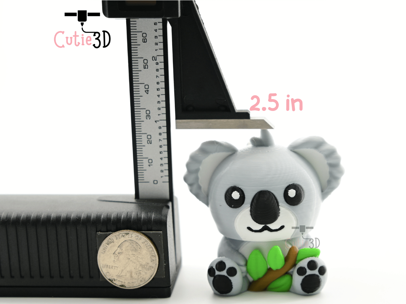 Digital Downloads - Cutie3D Koala For Animal Lovers Keycap Fidget Clicker Keychain - Cute Backpack Keychain