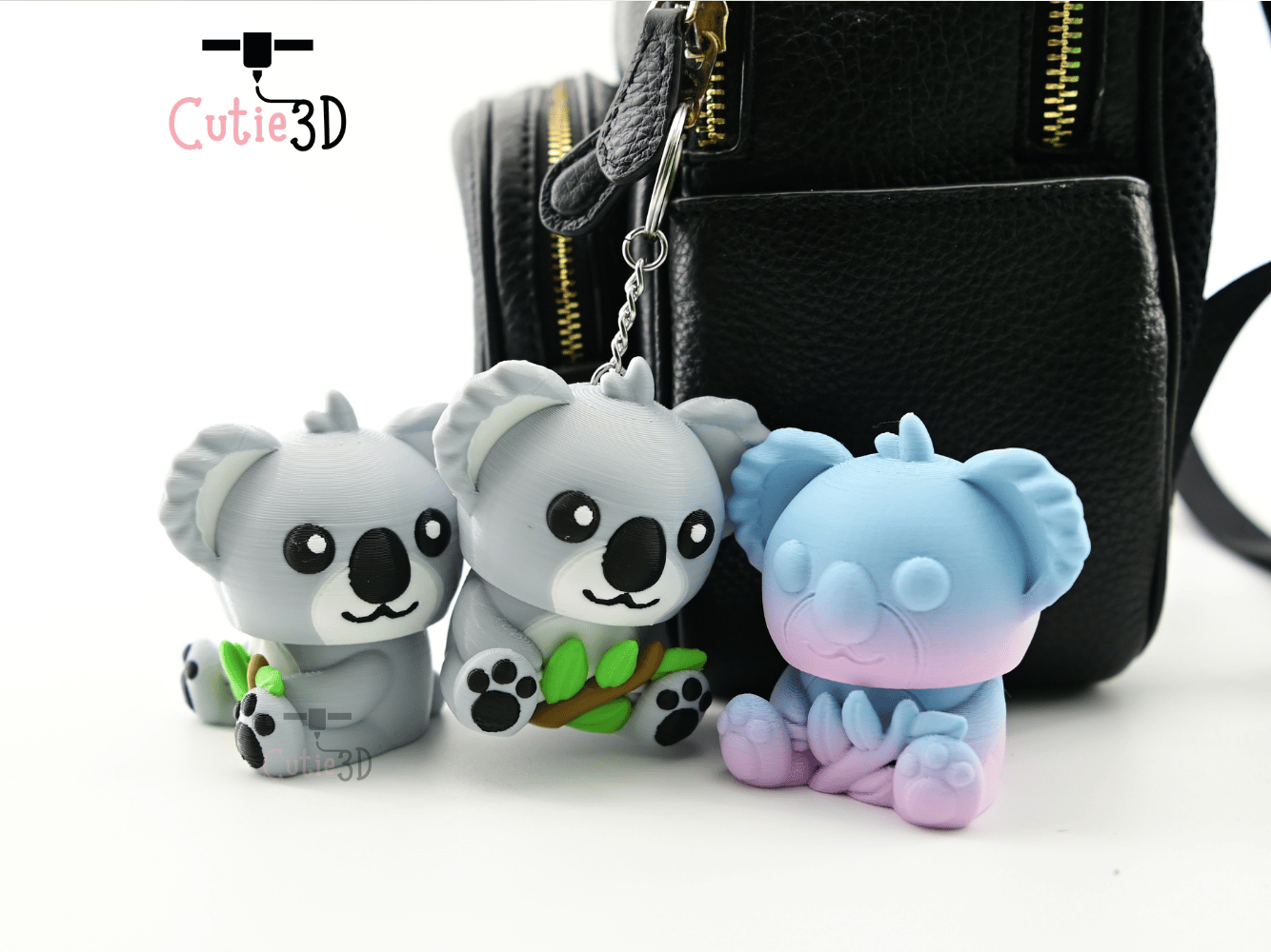 Digital Downloads - Cutie3D Koala For Animal Lovers Keycap Fidget Clicker Keychain - Cute Backpack Keychain