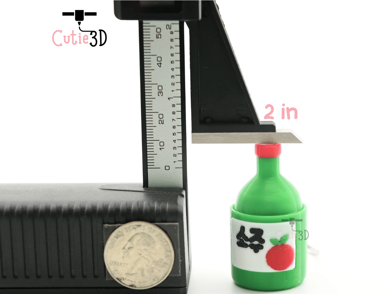 Digital Downloads - Cutie3D Korean Soju Bottle Keycap Fidget Clicker Keychain - Cute Backpack Keychain