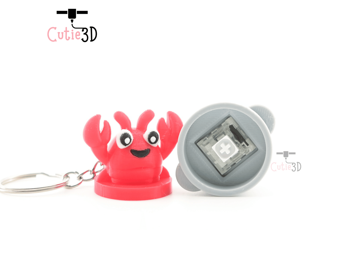 Digital Downloads - Cutie3D Lobster In A Pot Keycap Fidget Clicker Keychain - Cute Backpack Keychain