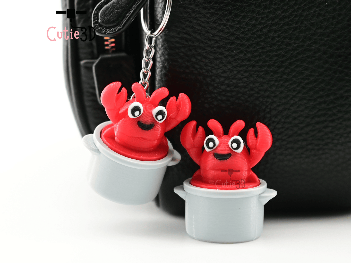 Digital Downloads - Cutie3D Lobster In A Pot Keycap Fidget Clicker Keychain - Cute Backpack Keychain