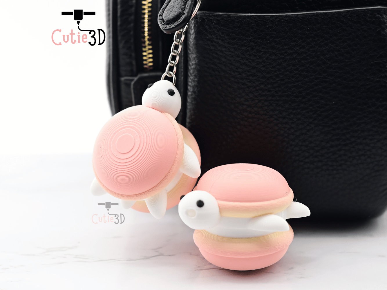 Digital Downloads - Cutie3D Macaron Turtle Keycap Fidget Clicker Keychain - Cute Backpack Keychain