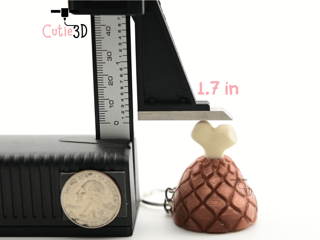 Digital Downloads - Cutie3D Meaty Ham For Food Lovers Keycap Fidget Clicker Keychain - Cute Backpack Keychain