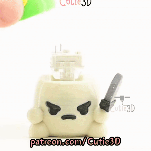 Digital Downloads - Cutie3D Mushroom Warrior Keycap Fidget Clicker Keychain - Cute Backpack Keychain