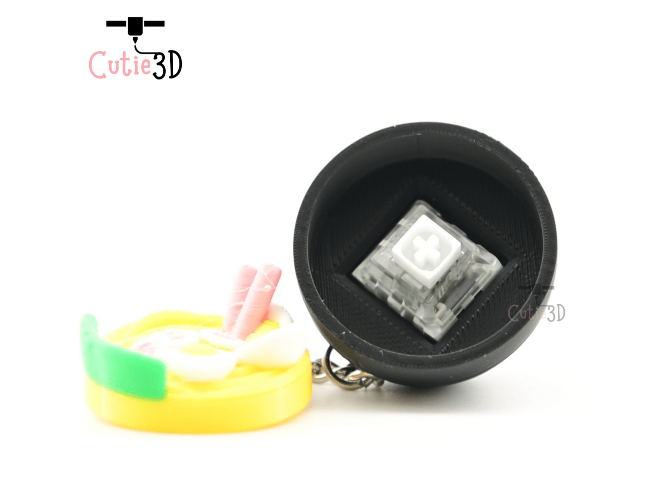 Digital Downloads - Cutie3D Ramen Bowl Keycap Fidget Clicker Keychain - Cute Backpack Keychain