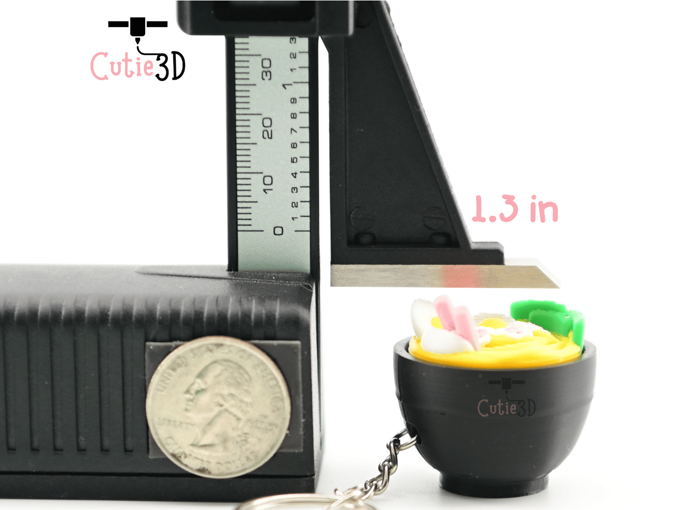 Digital Downloads - Cutie3D Ramen Bowl Keycap Fidget Clicker Keychain - Cute Backpack Keychain
