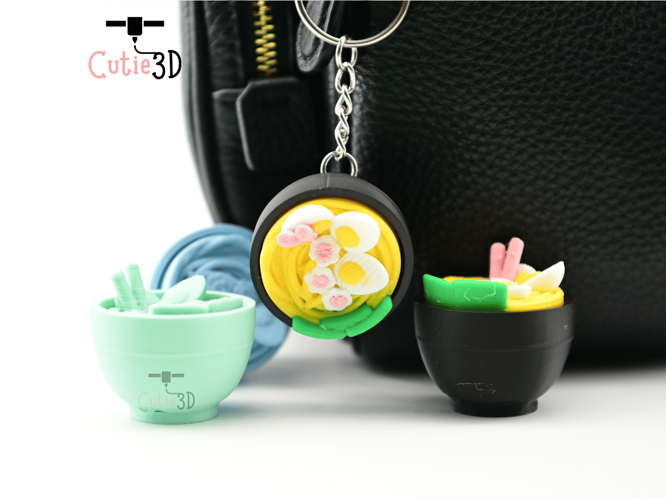 Digital Downloads - Cutie3D Ramen Bowl Keycap Fidget Clicker Keychain - Cute Backpack Keychain