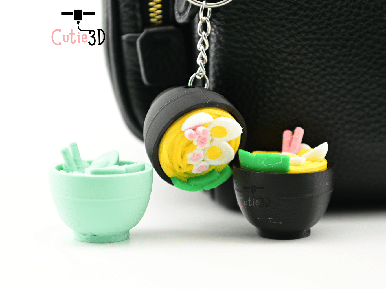 Digital Downloads - Cutie3D Ramen Bowl Keycap Fidget Clicker Keychain - Cute Backpack Keychain