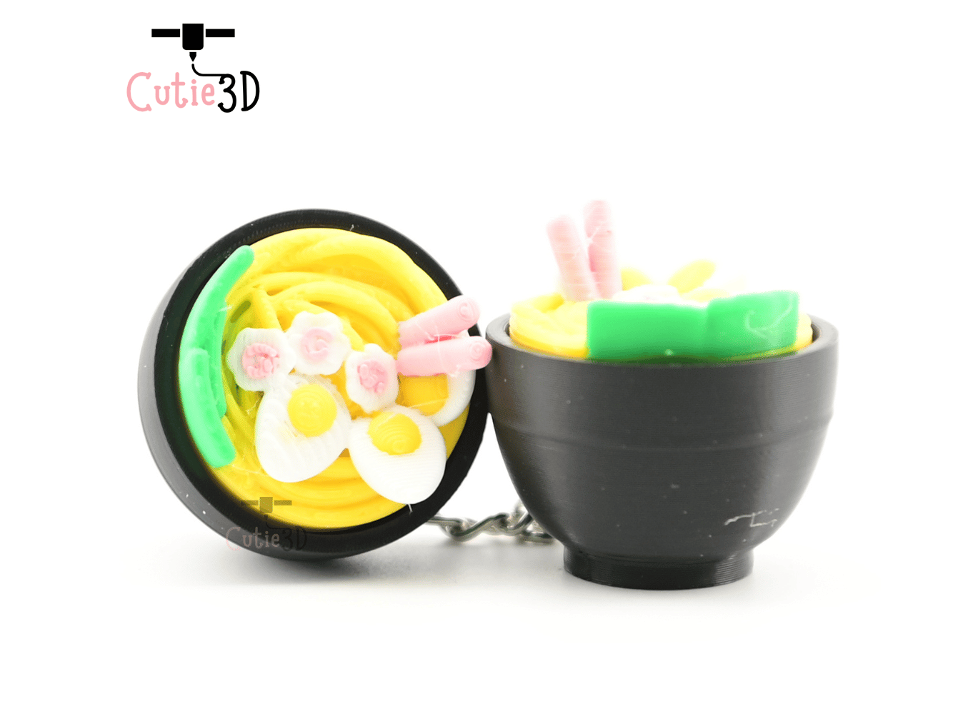 Digital Downloads - Cutie3D Ramen Bowl Keycap Fidget Clicker Keychain - Cute Backpack Keychain