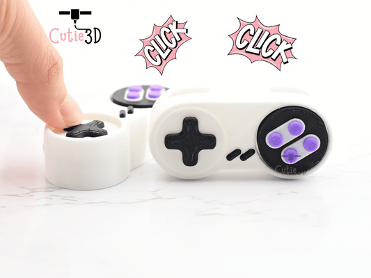 Digital Downloads - Cutie3D Retro Game Controller Keycap Fidget Clicker Keychain - Cute Backpack Keychain