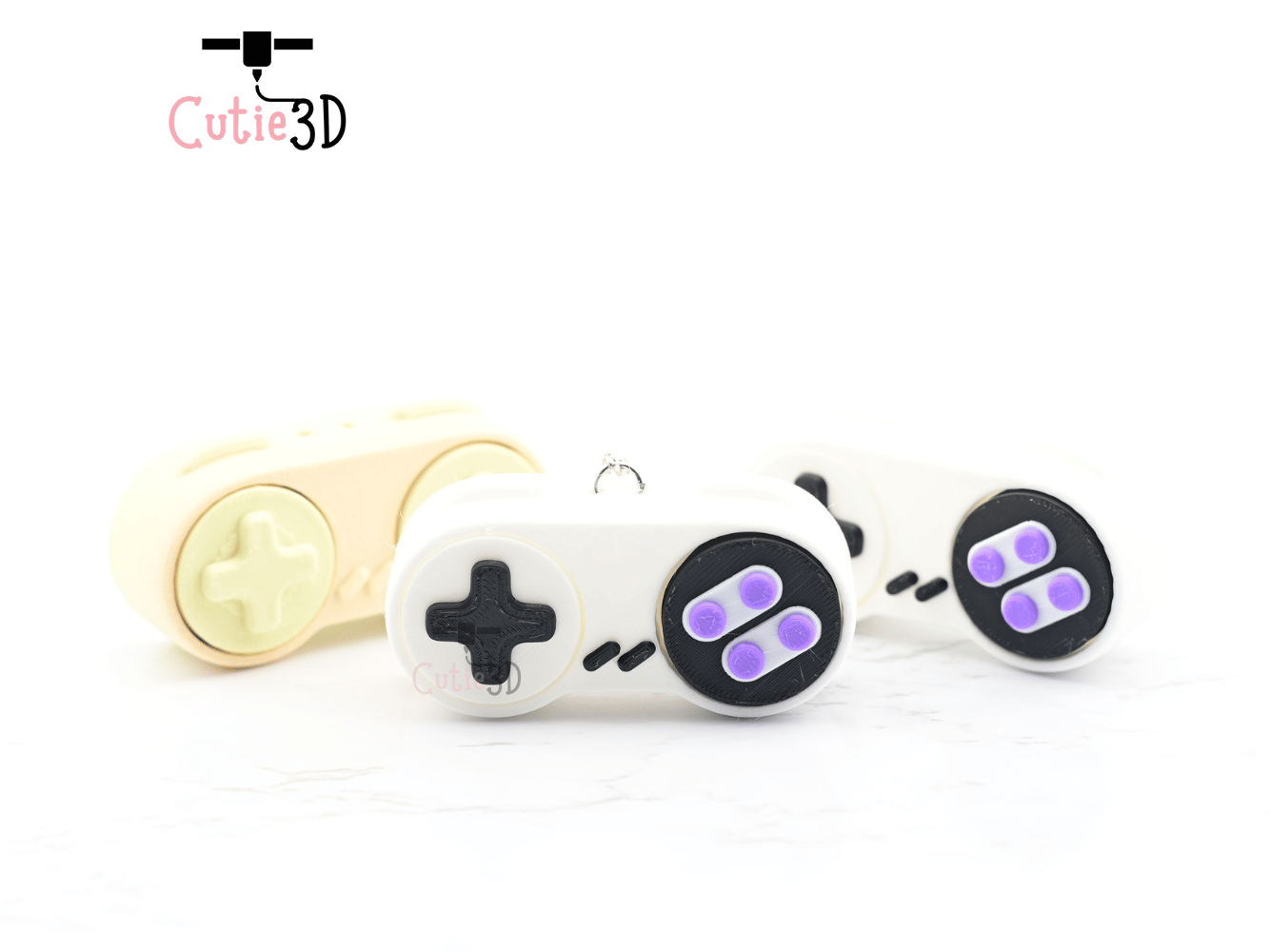 Digital Downloads - Cutie3D Retro Game Controller Keycap Fidget Clicker Keychain - Cute Backpack Keychain
