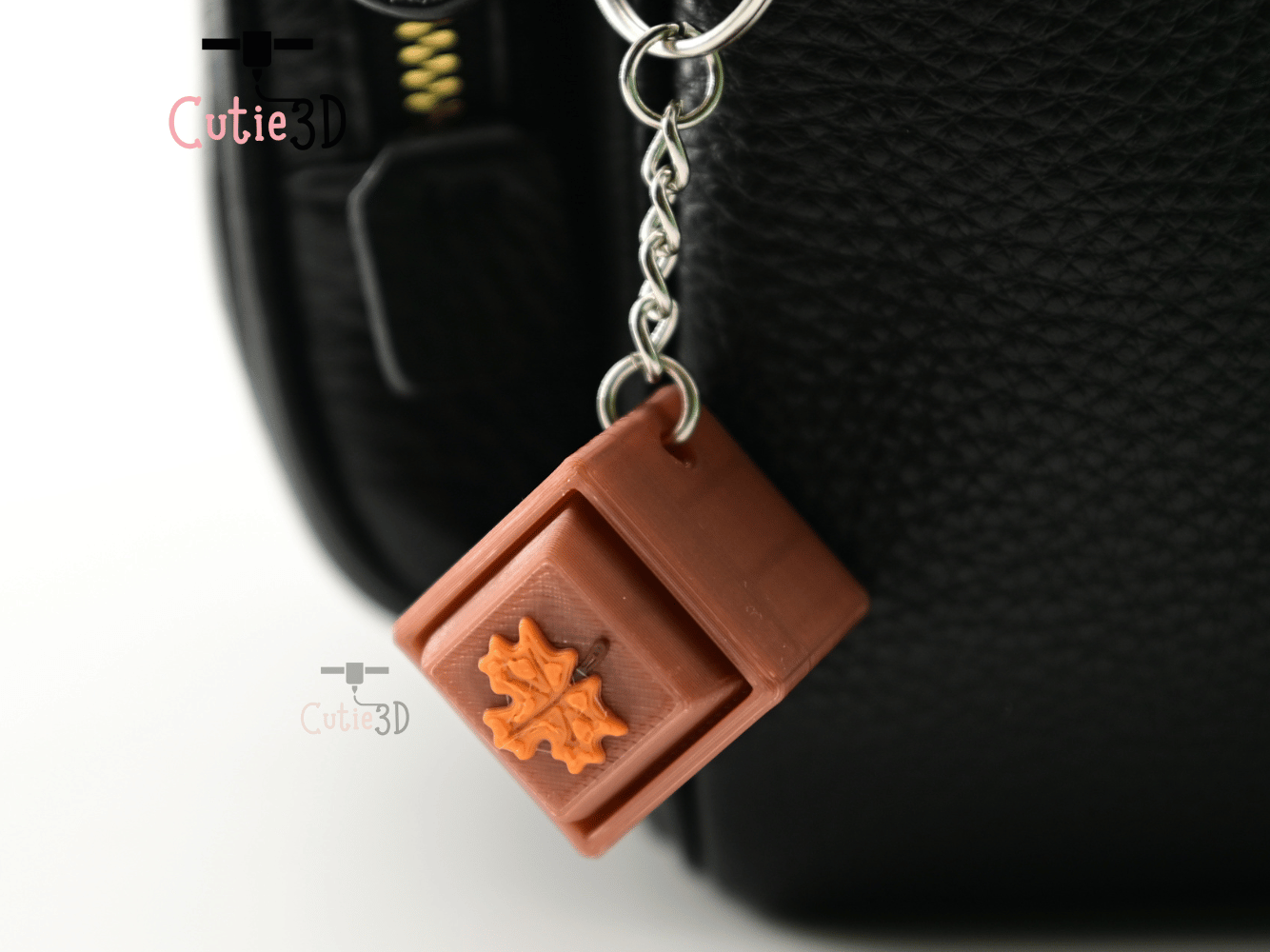 Digital Downloads - Cutie3D Set Of Autumn Icons Keycap Fidget Clicker Keychain - Cute Backpack Keychain