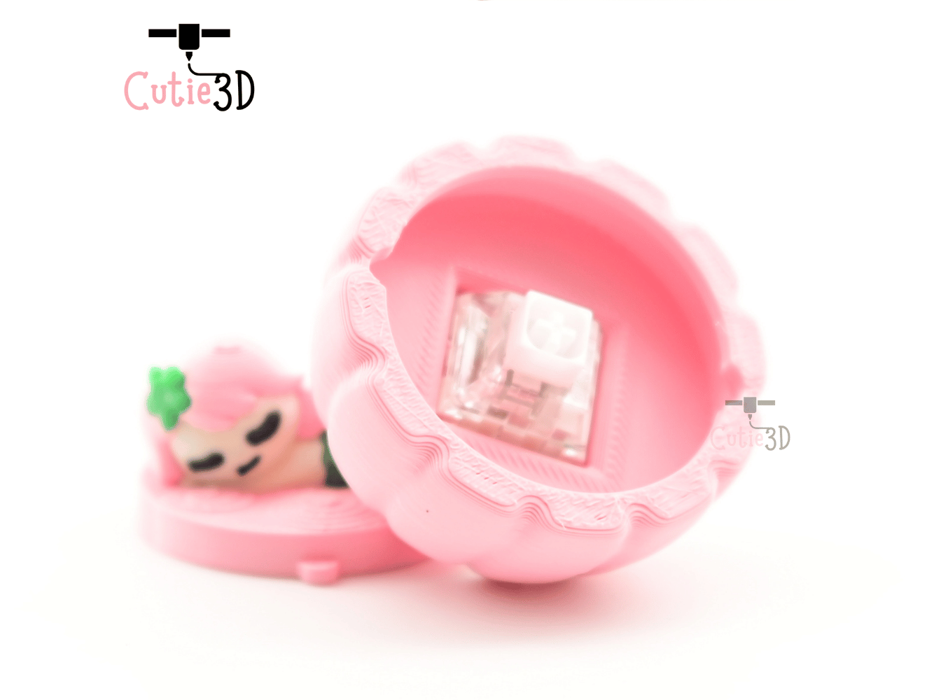 Digital Downloads - Cutie3D Sleeping Mermaid Keycap Fidget Clicker Keychain - Cute Backpack Keychain