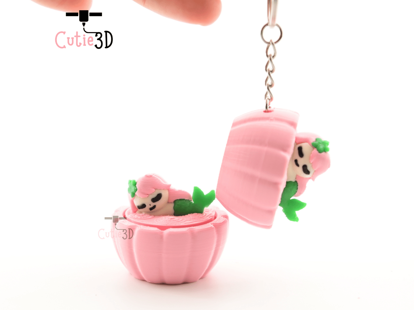 Digital Downloads - Cutie3D Sleeping Mermaid Keycap Fidget Clicker Keychain - Cute Backpack Keychain