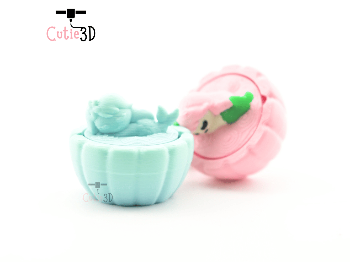 Digital Downloads - Cutie3D Sleeping Mermaid Keycap Fidget Clicker Keychain - Cute Backpack Keychain