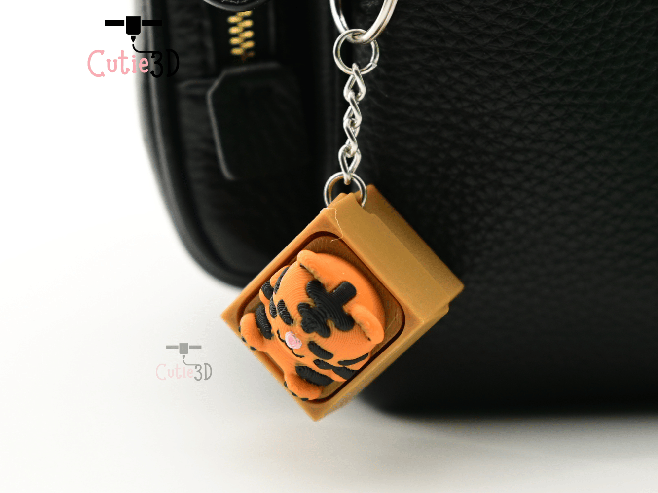Digital Downloads - Cutie3D Sleeping Tiger In Box Keycap Fidget Clicker Keychain - Cute Backpack Keychain