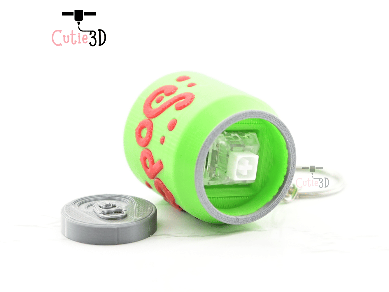 Digital Downloads - Cutie3D Soda Can Keycap Fidget Clicker Keychain - Cute Backpack Keychain