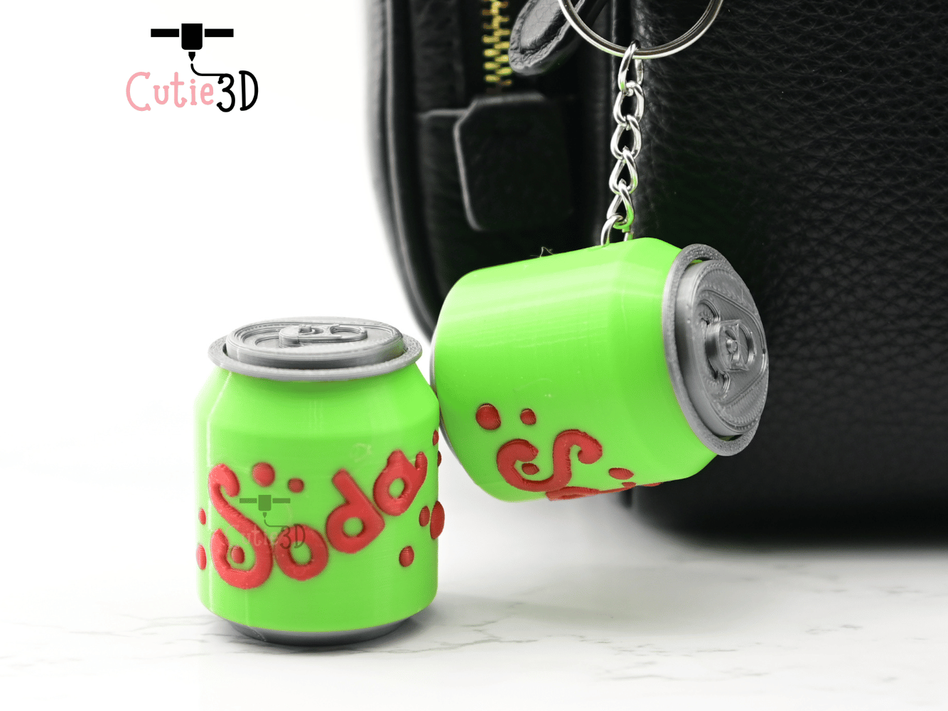 Digital Downloads - Cutie3D Soda Can Keycap Fidget Clicker Keychain - Cute Backpack Keychain