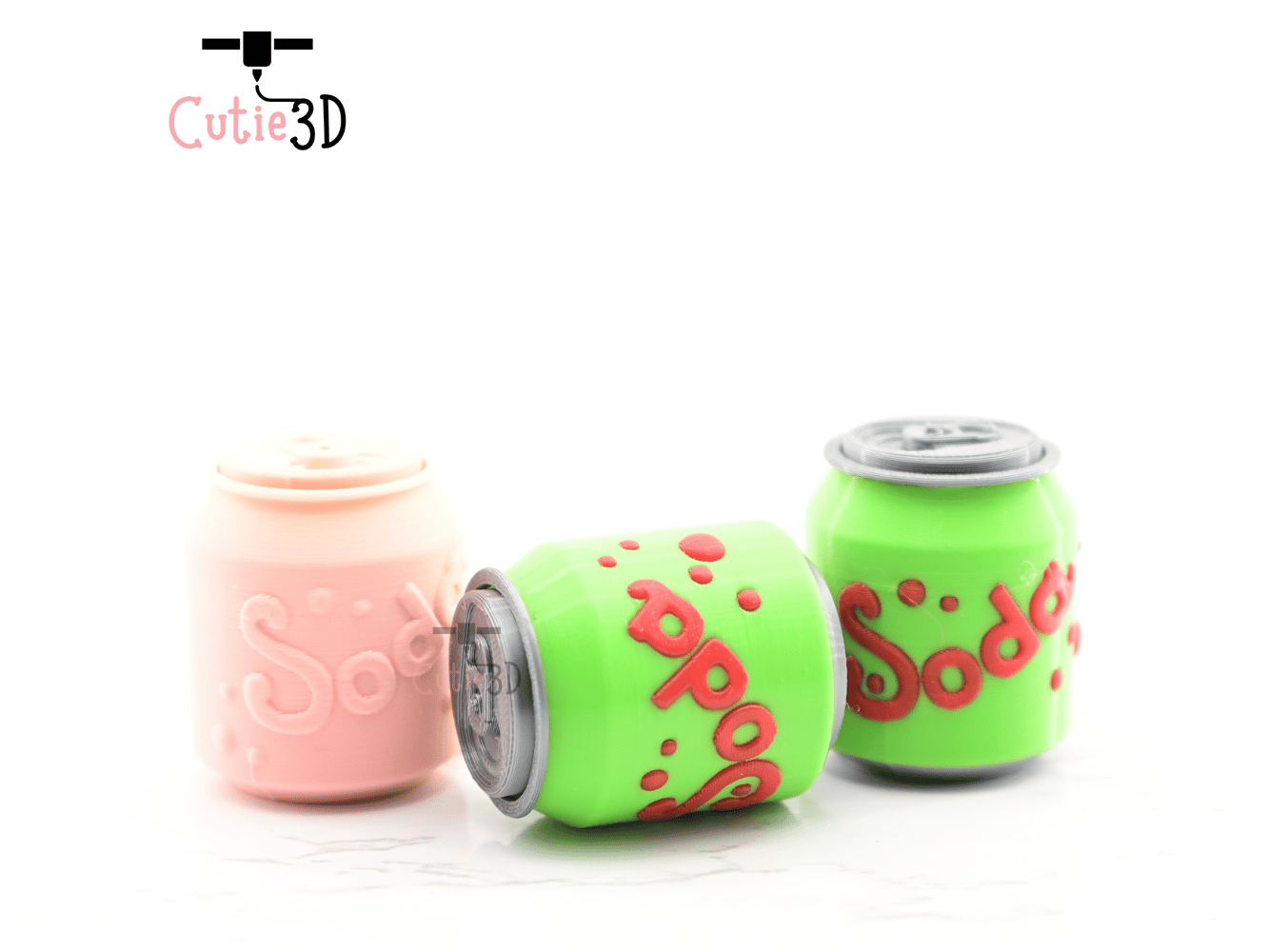 Digital Downloads - Cutie3D Soda Can Keycap Fidget Clicker Keychain - Cute Backpack Keychain