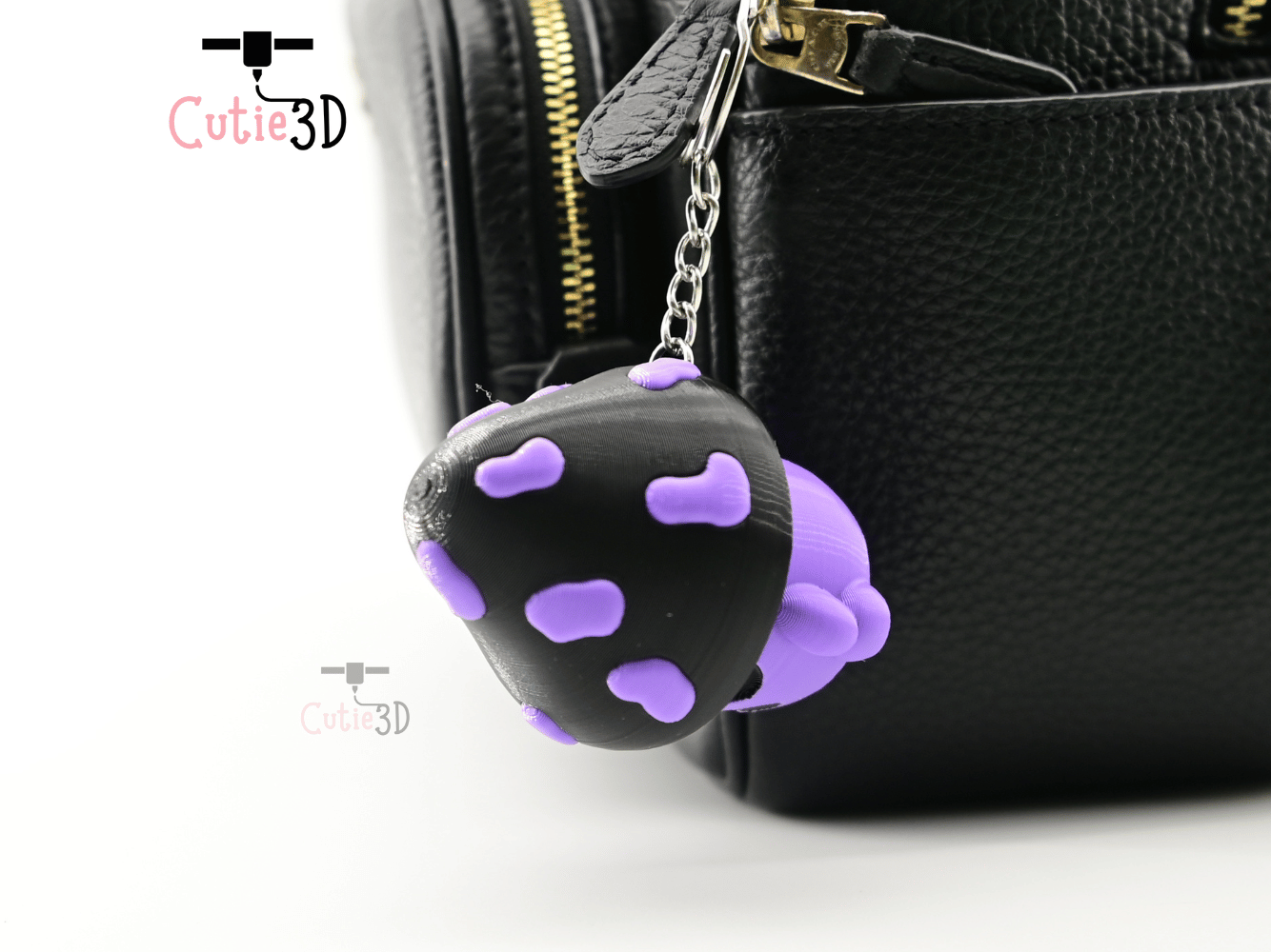 Digital Downloads - Cutie3D Spooky Halloween Poison Mushroom Keycap Fidget Clicker Keychain - Cute Backpack Keychain