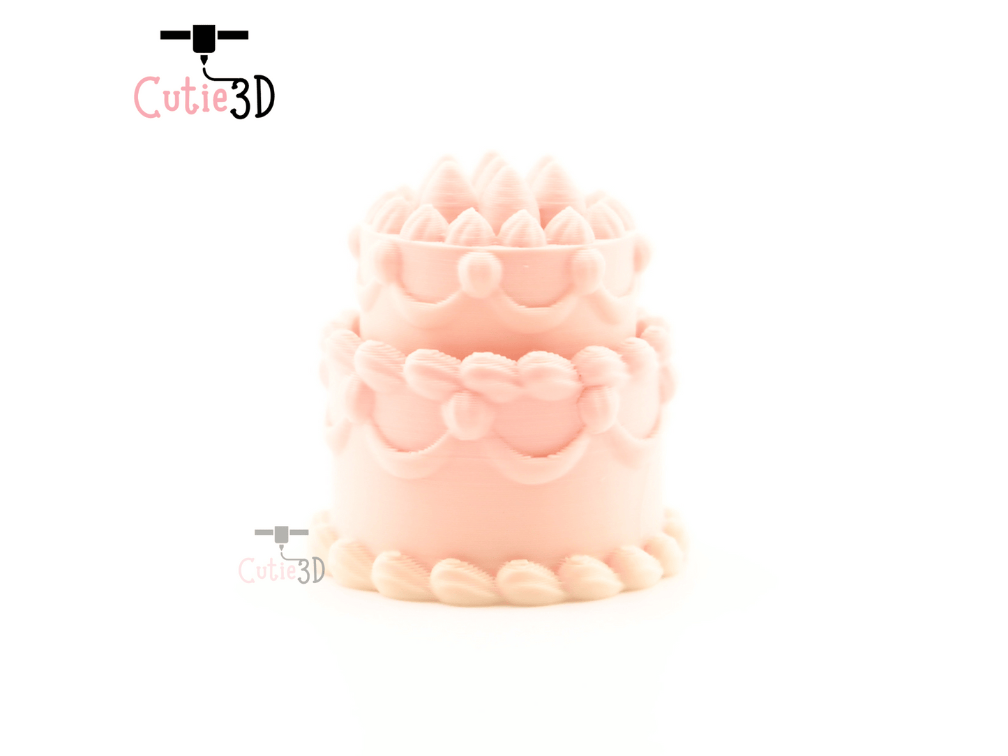Digital Downloads - Cutie3D Strawberry Birthday Cake Keycap Fidget Clicker Keychain - Cute Backpack Keychain