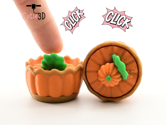 Digital Downloads - Cutie3D Thanksgiving Pumpkin Pie For Food Lovers Keycap Fidget Clicker Keychain - Cute Backpack Keychain