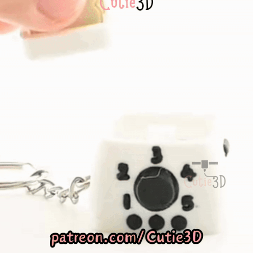 Digital Downloads - Cutie3D Toaster With Sliced Bread Keycap Fidget Clicker Keychain - Cute Backpack Keychain