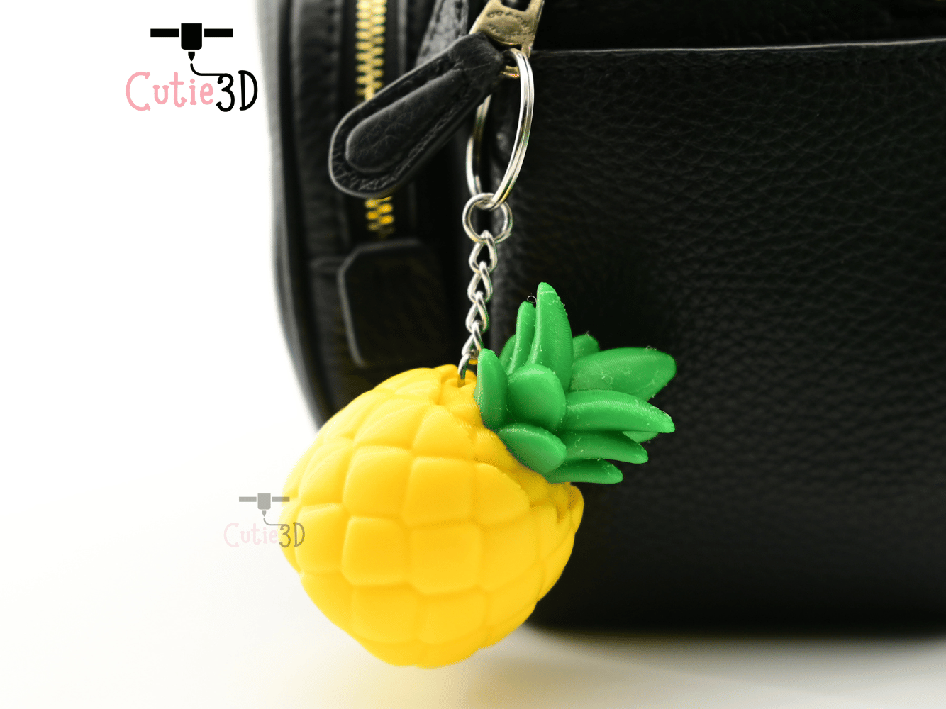 Digital Downloads - Cutie3D Tropical Fruit Pineapple Keycap Fidget Clicker Keychain - Cute Backpack Keychain