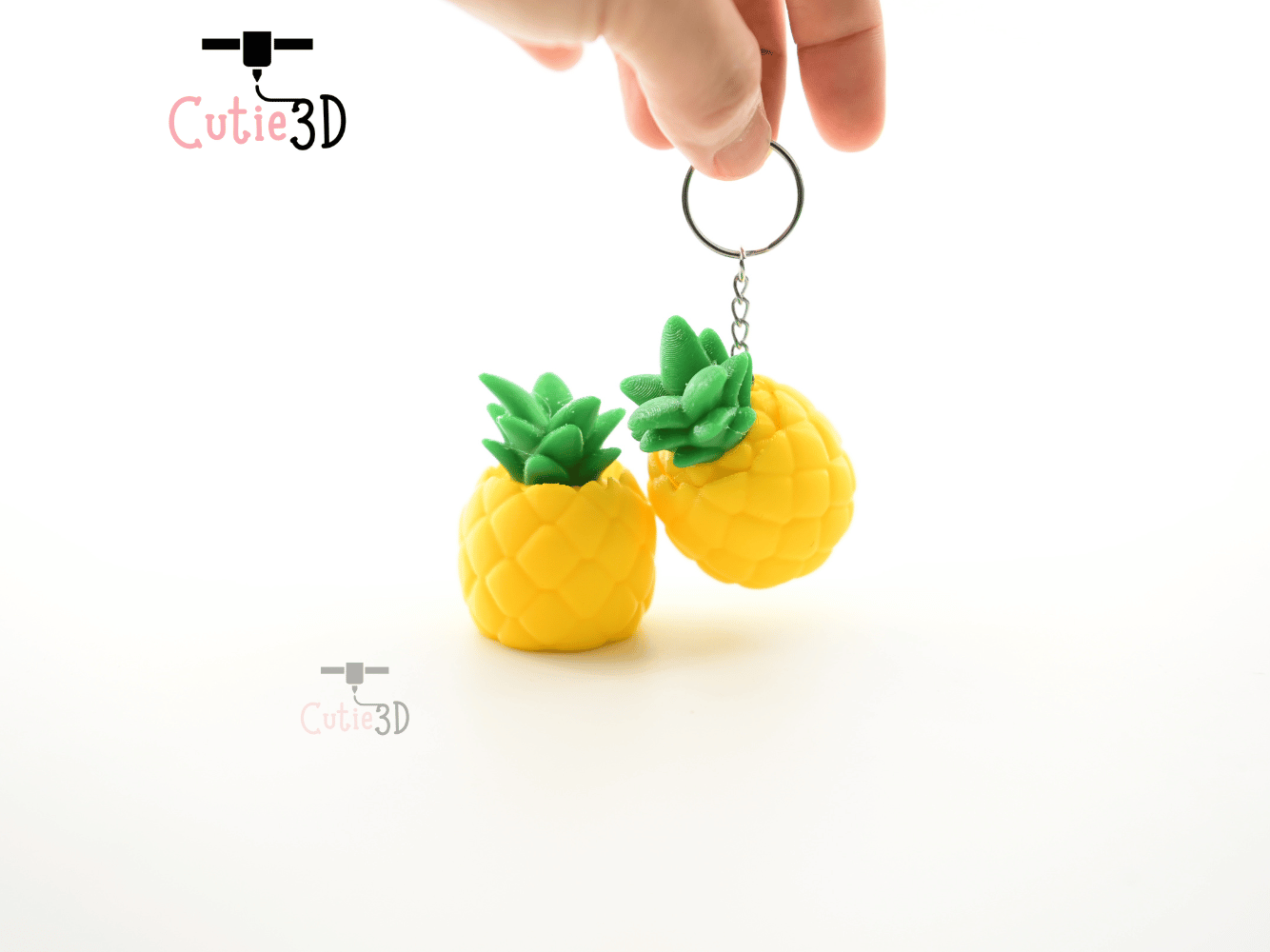 Digital Downloads - Cutie3D Tropical Fruit Pineapple Keycap Fidget Clicker Keychain - Cute Backpack Keychain