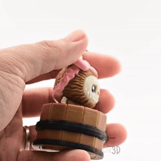 Digital Downloads - Cutie3D Twisty Clicker Fidget Labubu Cozy Bath Keychain - Cute Backpack Keychain