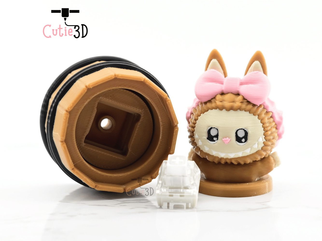 Digital Downloads - Cutie3D Twisty Clicker Fidget Labubu Cozy Bath Keychain - Cute Backpack Keychain