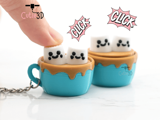 Digital Downloads - Cutie3D Twisty Keycap Fidget Clicker Chocolate Marshmallow Cup