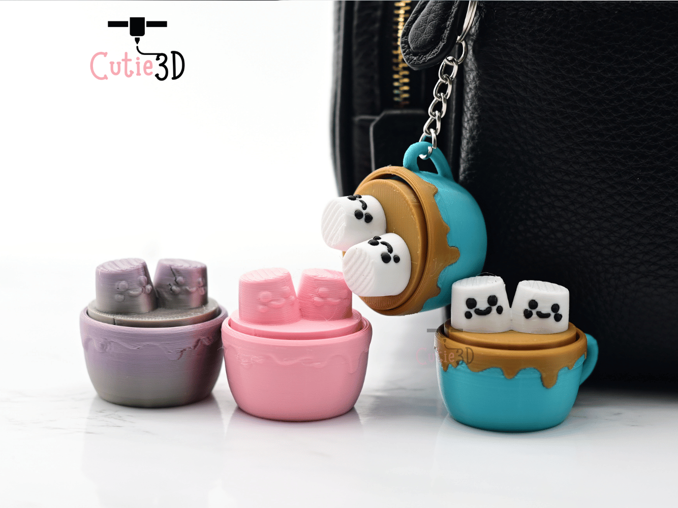 Digital Downloads - Cutie3D Twisty Keycap Fidget Clicker Chocolate Marshmallow Cup