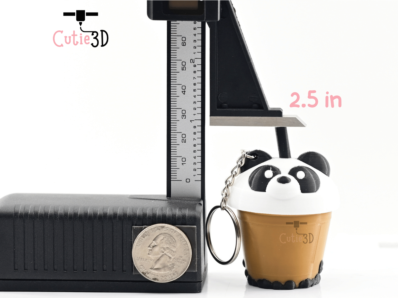 Digital Downloads - Cutie3D Twisty Keycap Fidget Clicker Cute Bear Boba Tea Cup Keychain - Cute Backpack Keychain