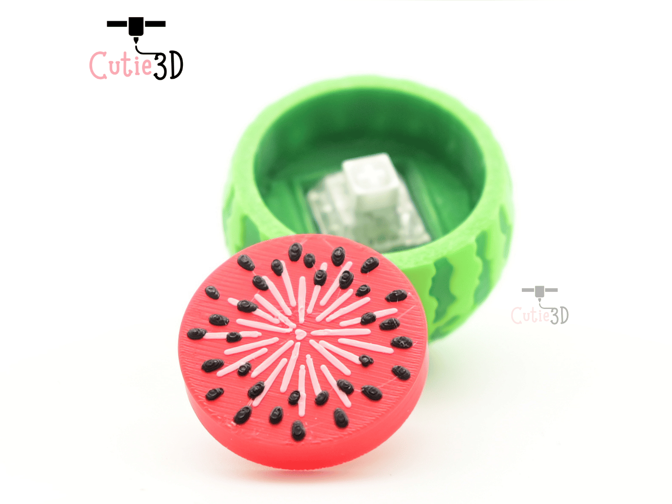 Digital Downloads - Cutie3D Watermelon For Summer Vibes Keycap Fidget Clicker Keychain - Cute Backpack Keychain
