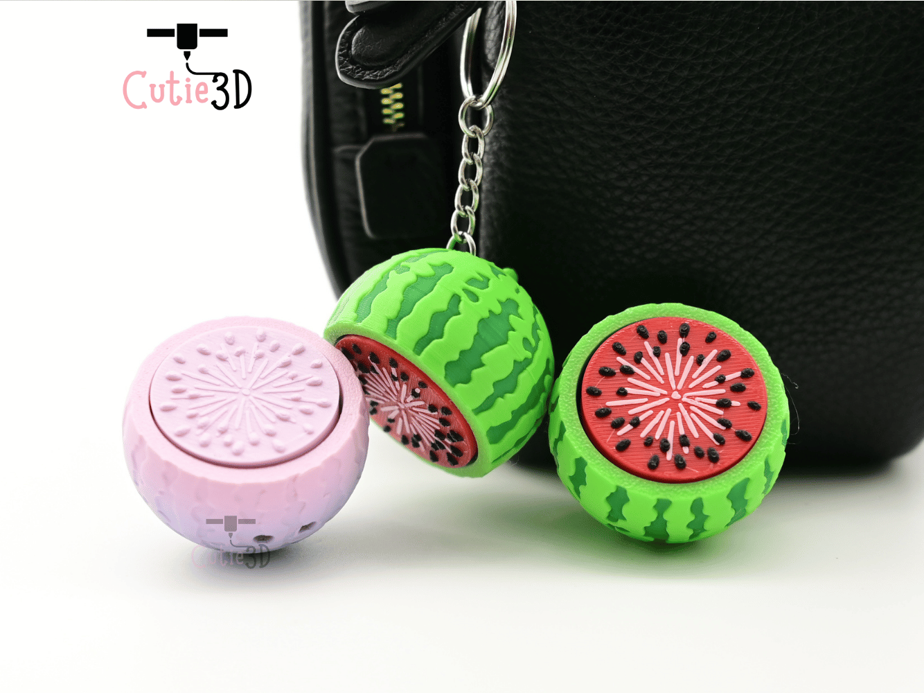 Digital Downloads - Cutie3D Watermelon For Summer Vibes Keycap Fidget Clicker Keychain - Cute Backpack Keychain