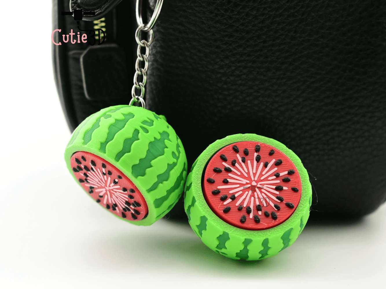 Digital Downloads - Cutie3D Watermelon For Summer Vibes Keycap Fidget Clicker Keychain - Cute Backpack Keychain